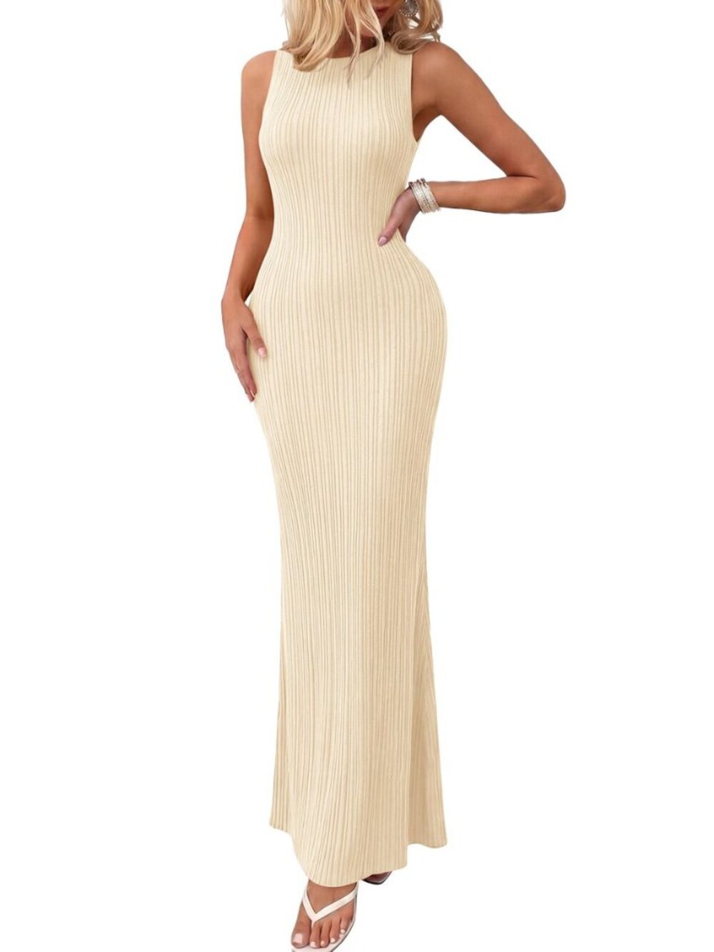 Women's Knit Bodycon Maxi Going Out Dresses